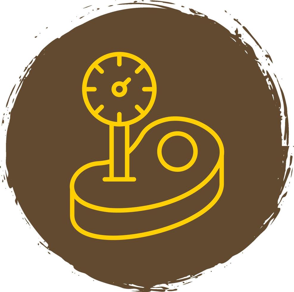 Thermometer Line Circle Sticker Icon vector