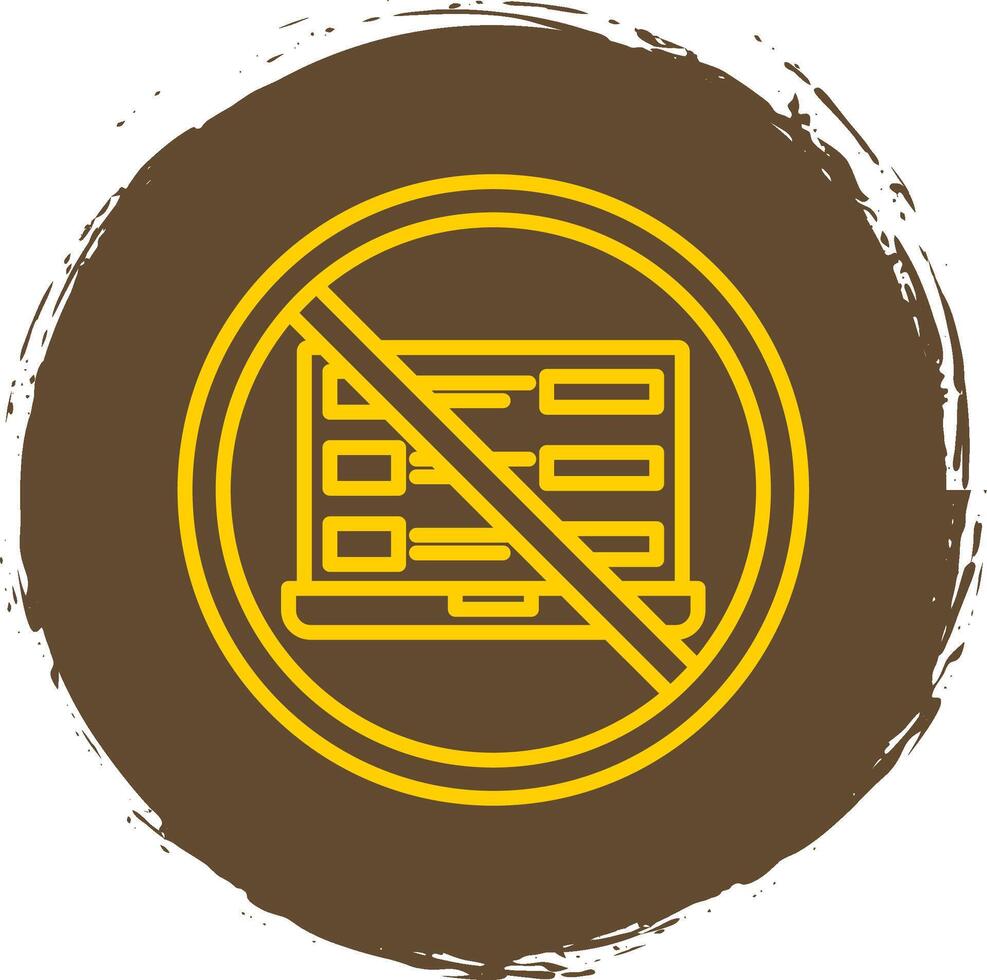 Prohibited Sign Line Circle Sticker Icon vector