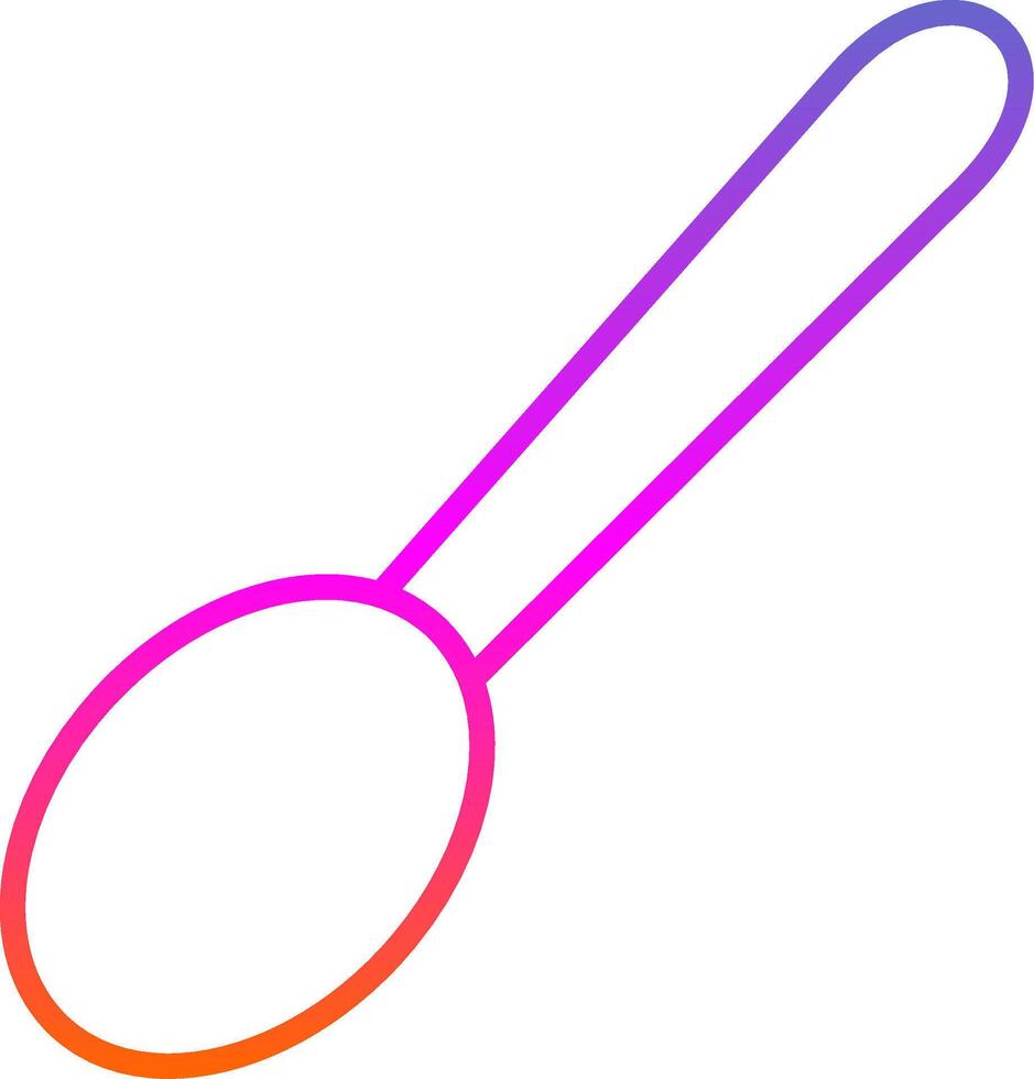Spoon Line Circle Sticker Icon vector