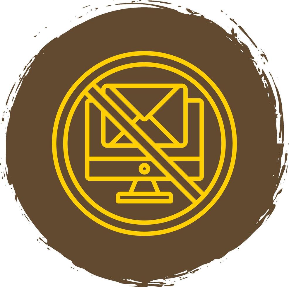 Prohibited Sign Line Circle Sticker Icon vector