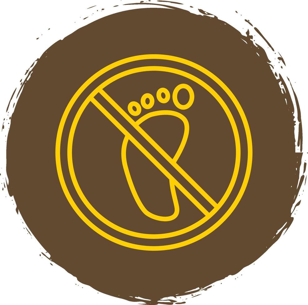 Prohibited Sign Line Circle Sticker Icon vector