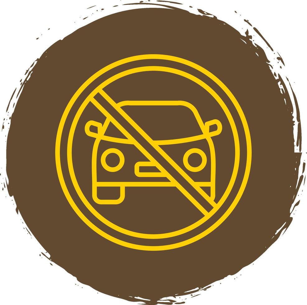 Prohibited Sign Line Circle Sticker Icon vector