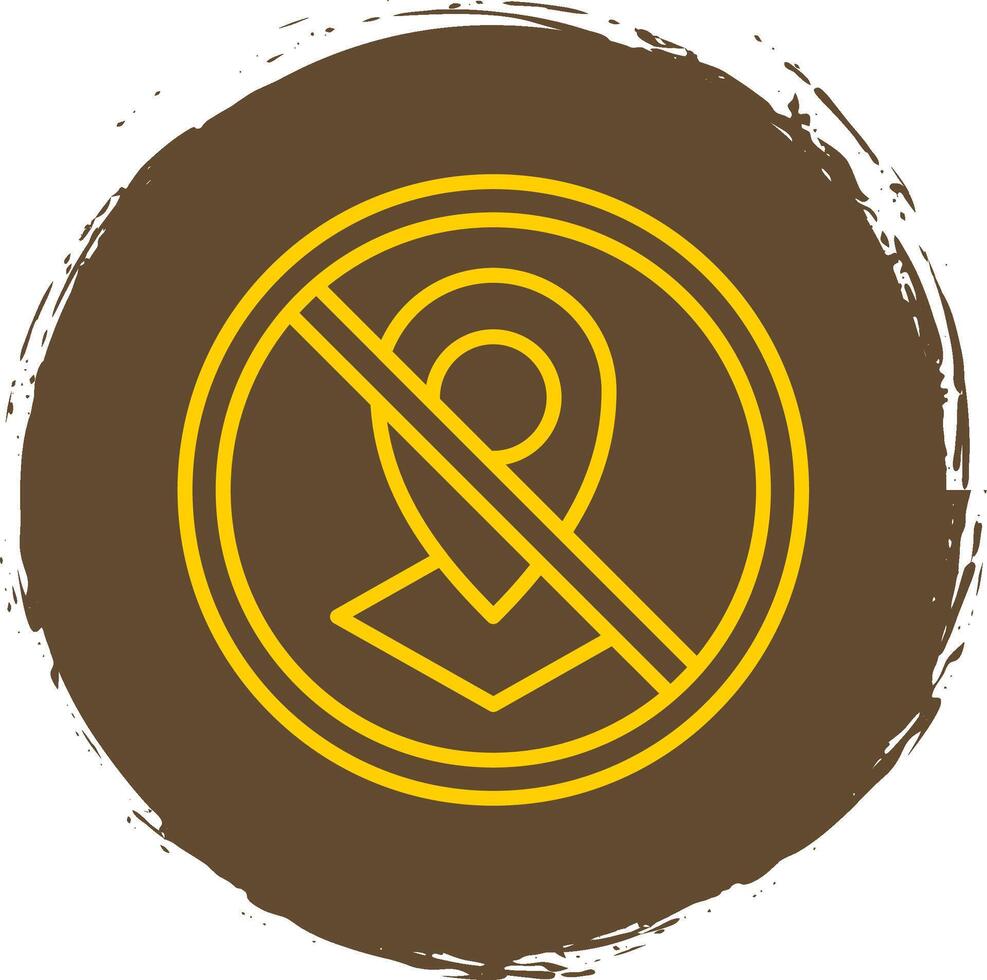 Prohibited Sign Line Circle Sticker Icon vector