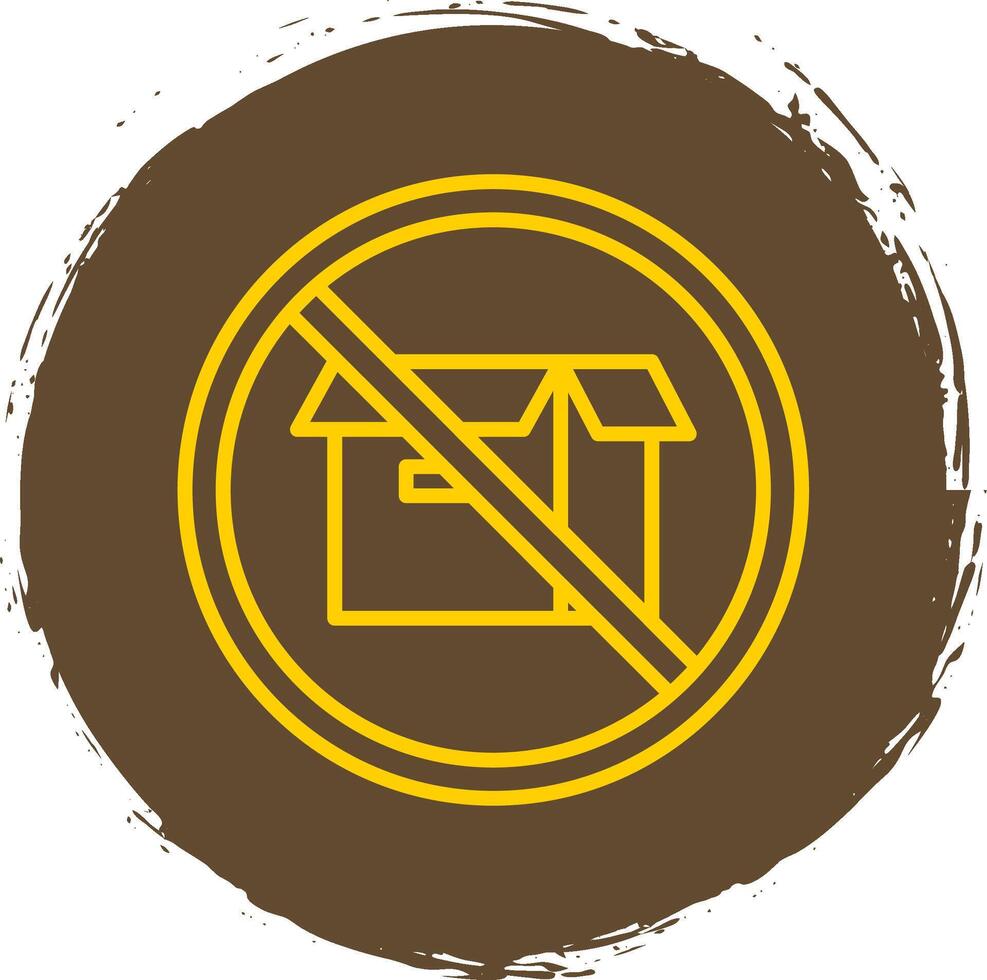 Prohibited Sign Line Circle Sticker Icon vector