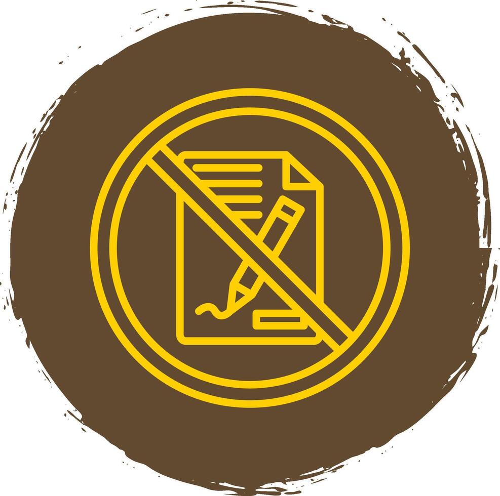 Prohibited Sign Line Circle Sticker Icon vector