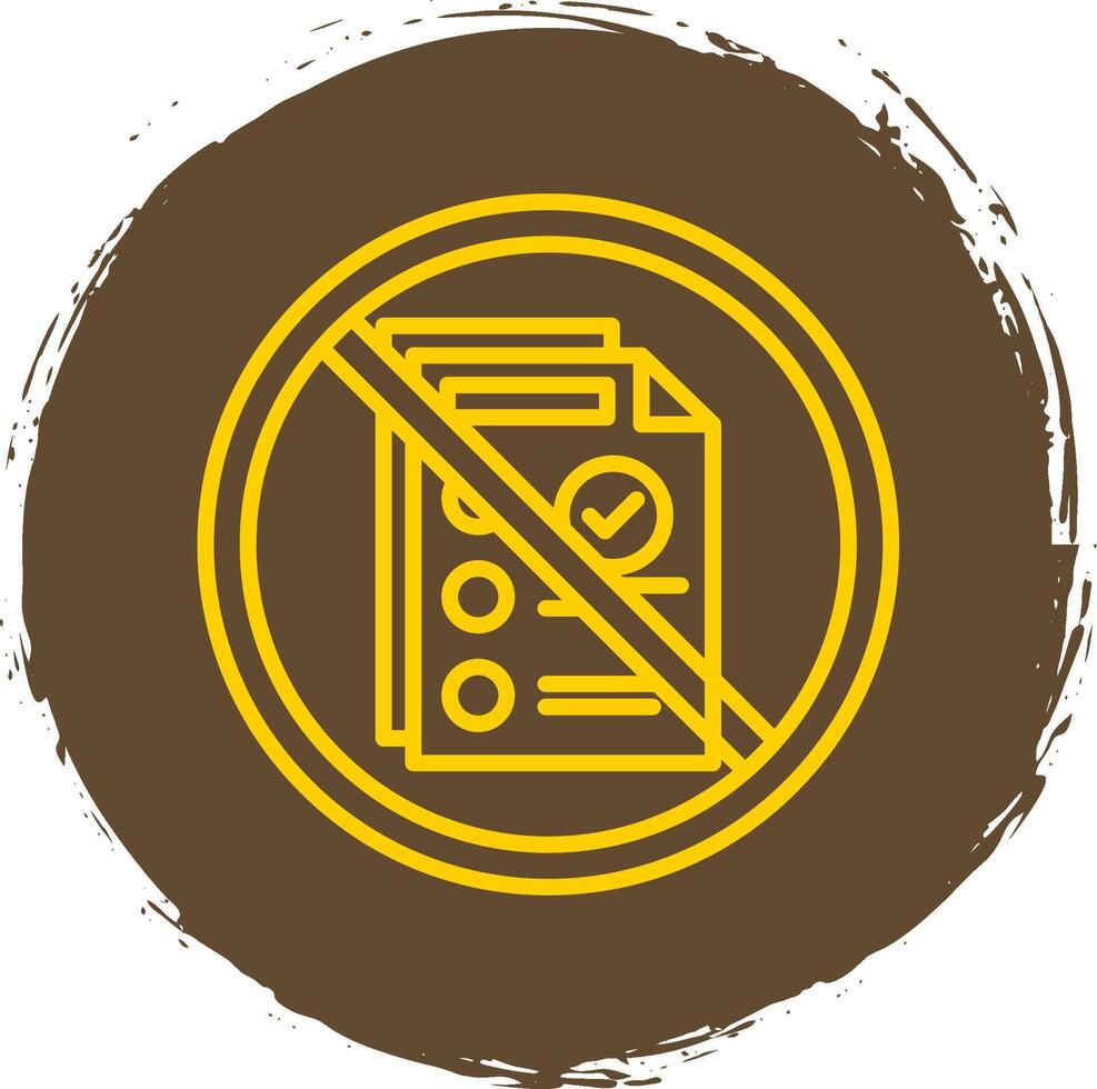 Prohibited Sign Line Circle Sticker Icon vector
