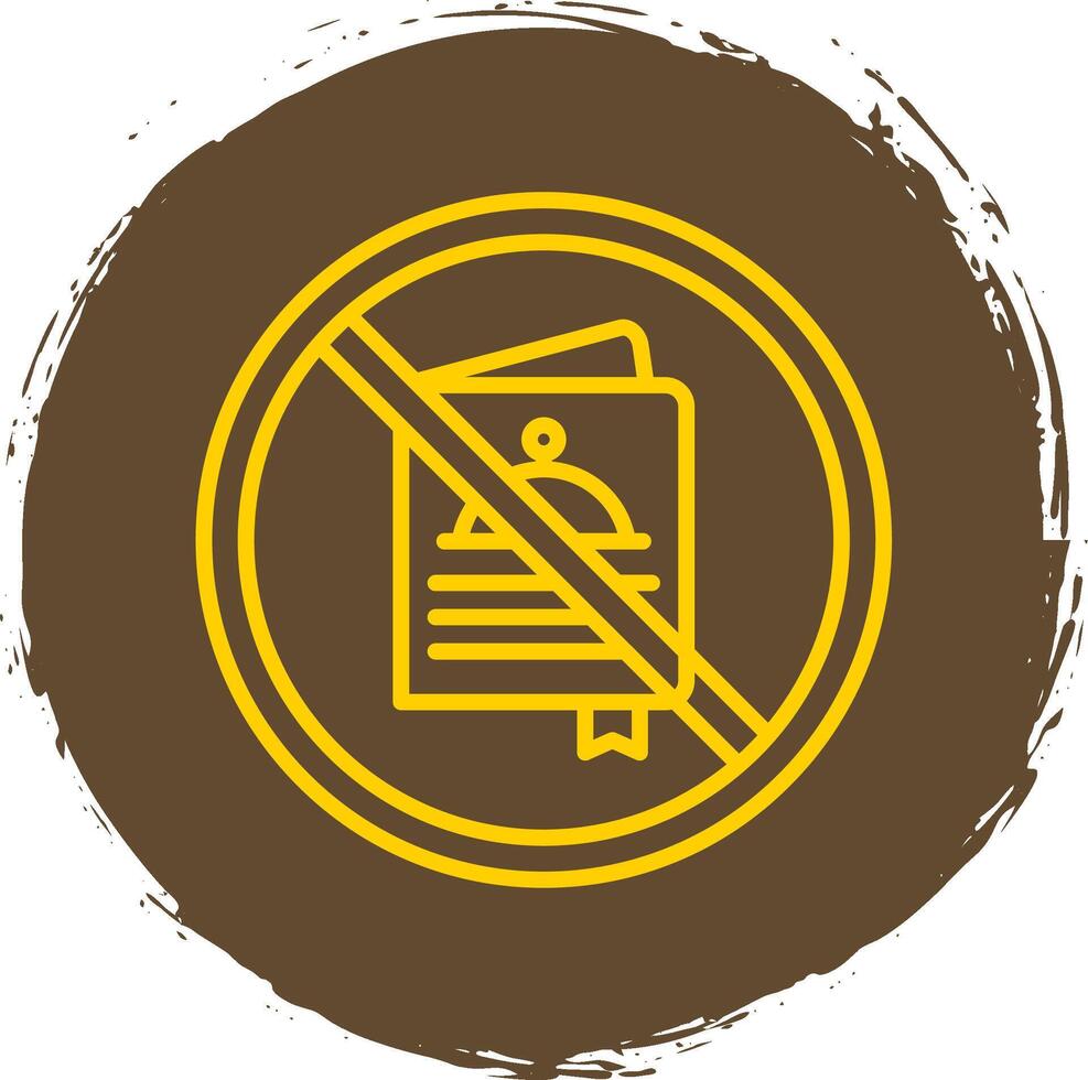 Prohibited Sign Line Circle Sticker Icon vector