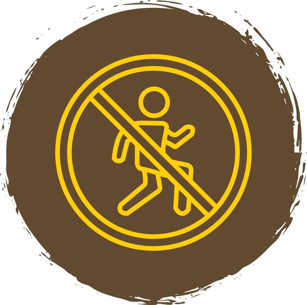 Prohibited Sign Line Circle Sticker Icon vector