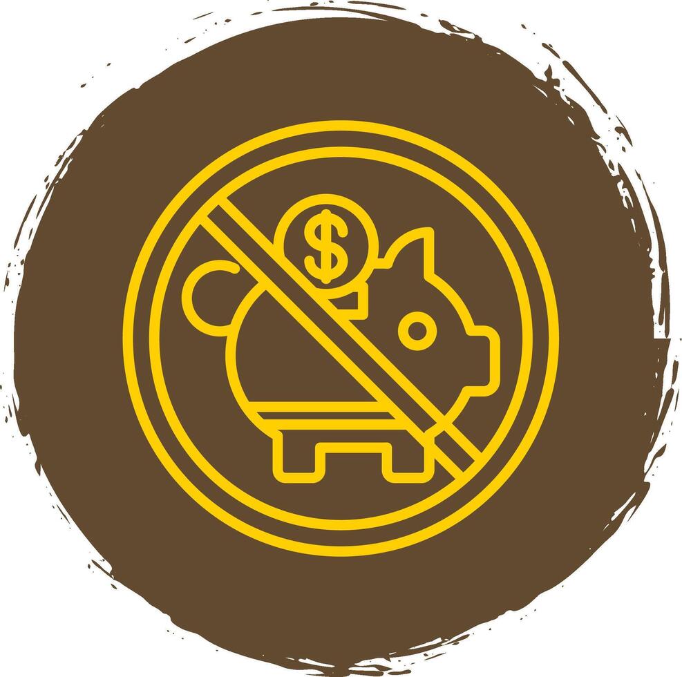 Prohibited Sign Line Circle Sticker Icon vector