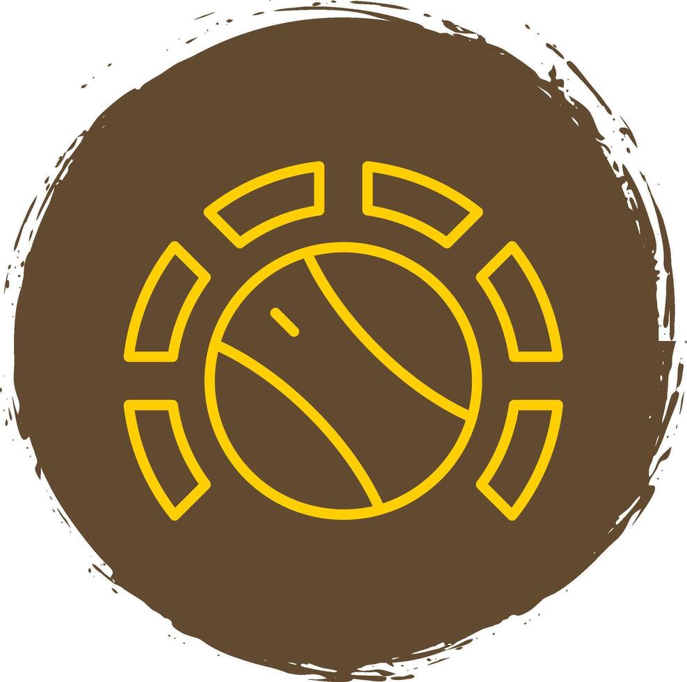 Thermostat Line Circle Sticker Icon vector