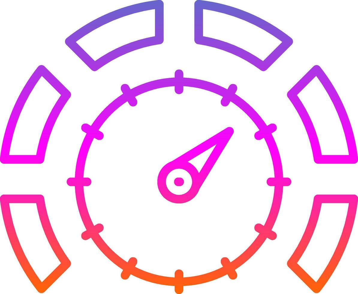 Thermostat Line Circle Sticker Icon vector