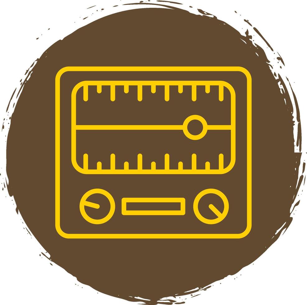 Dial Line Circle Sticker Icon vector
