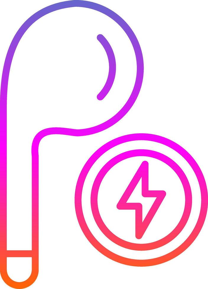 Earbud Line Circle Sticker Icon vector