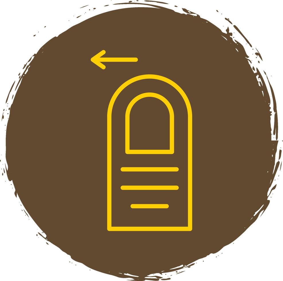 Tap Left Line Circle Sticker Icon vector