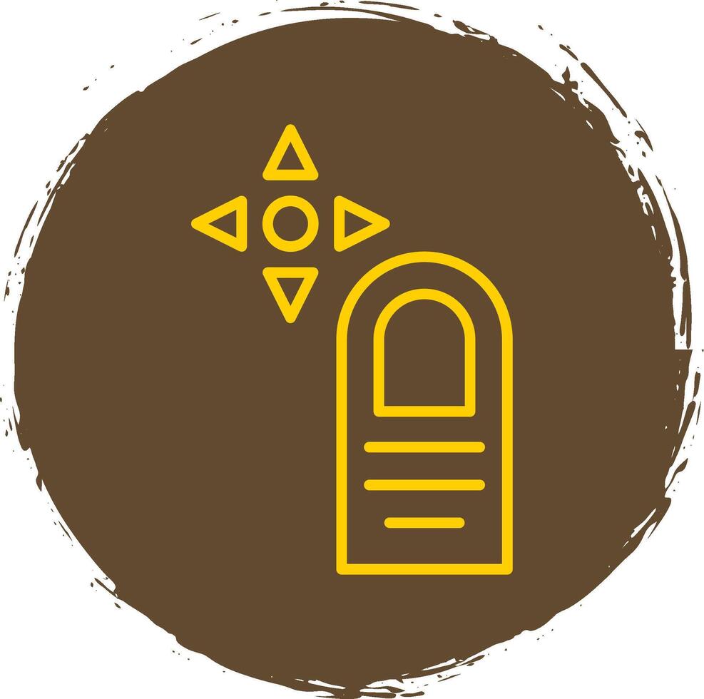 Drag Line Circle Sticker Icon vector