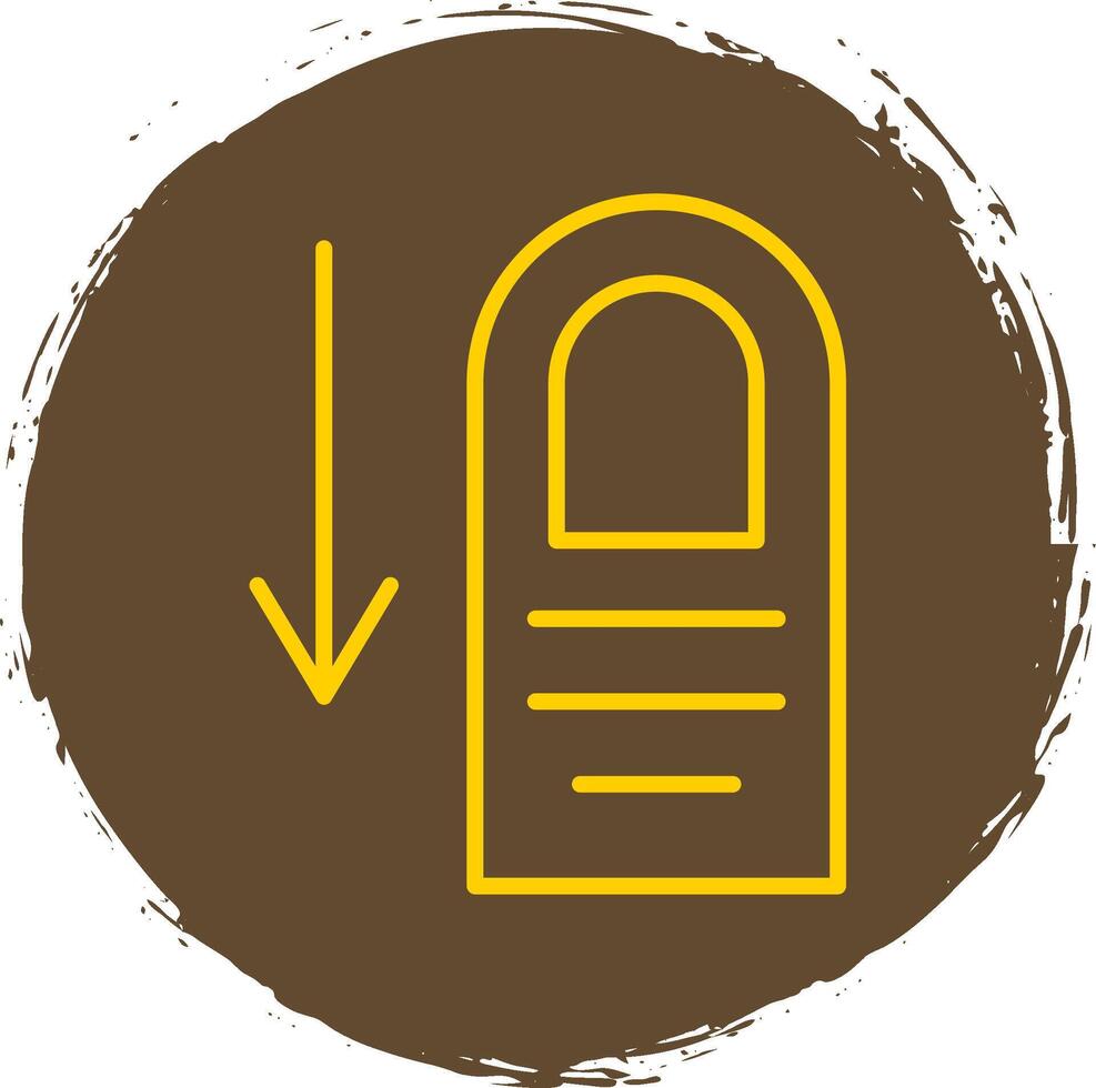 Tap Down Line Circle Sticker Icon vector