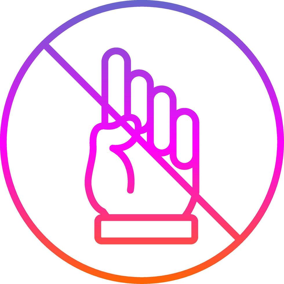Prohibition Line Circle Sticker Icon vector