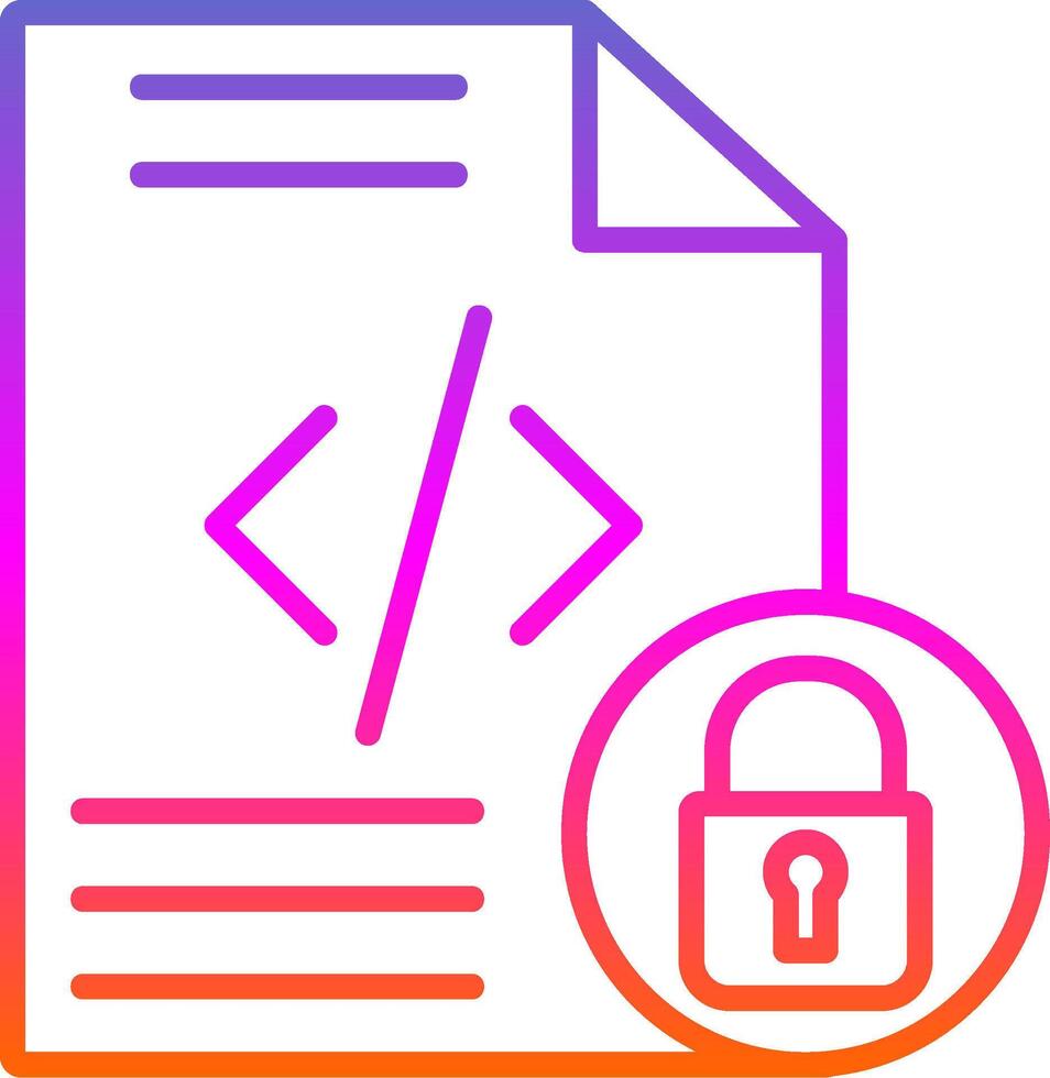 Protected Line Circle Sticker Icon vector