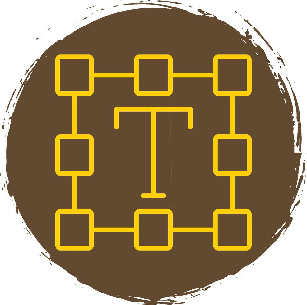 Typographic Line Circle Sticker Icon vector