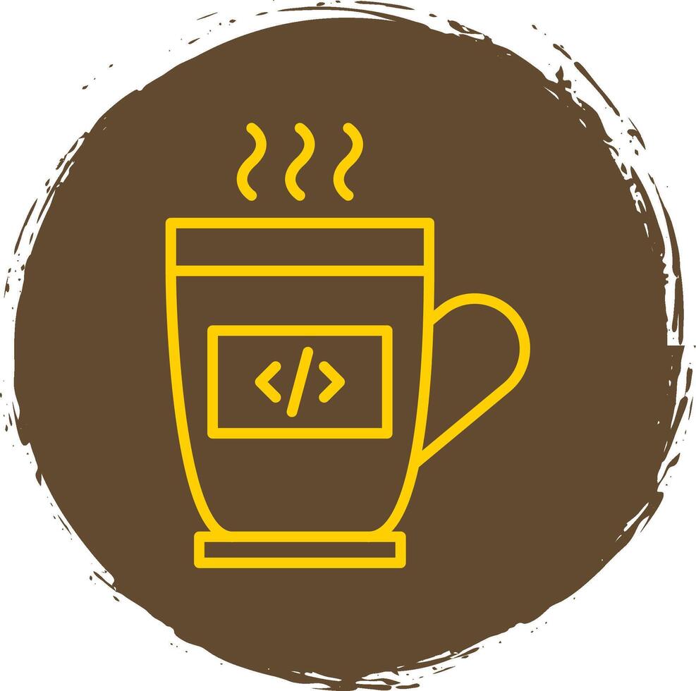 Computing Line Circle Sticker Icon vector