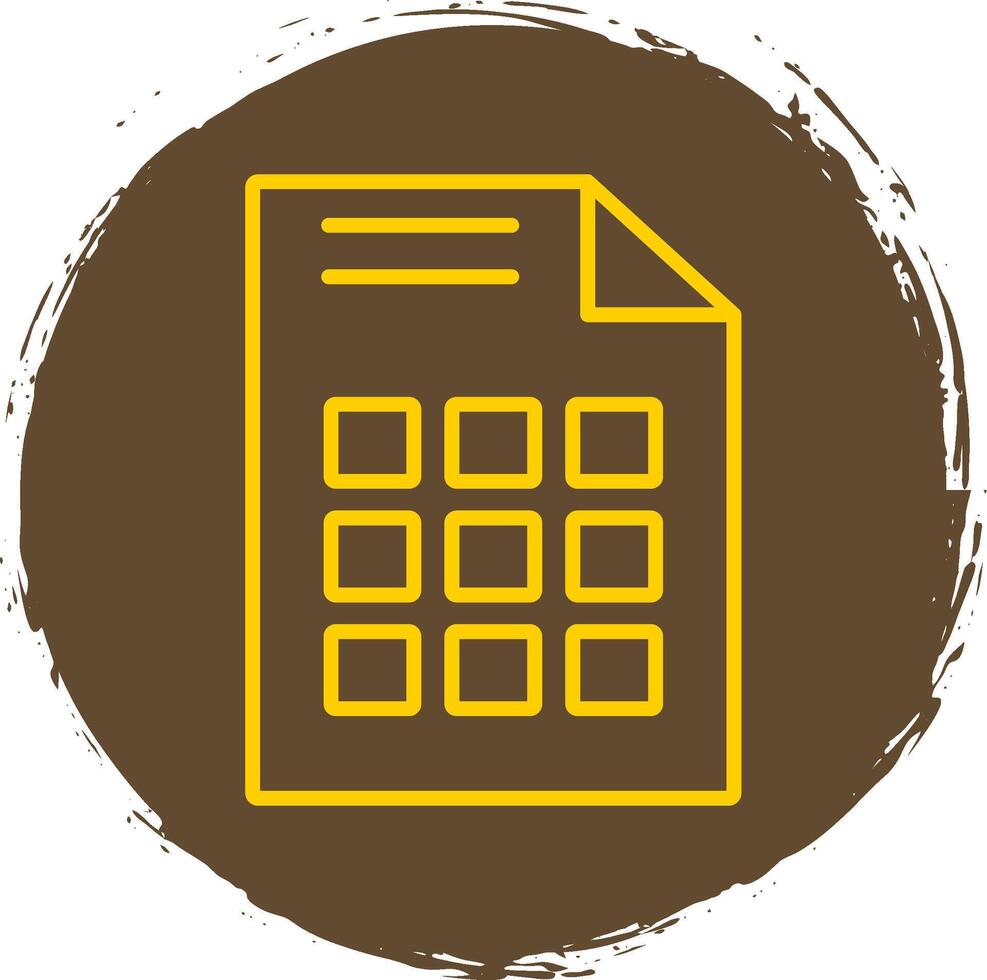Grid Line Circle Sticker Icon vector