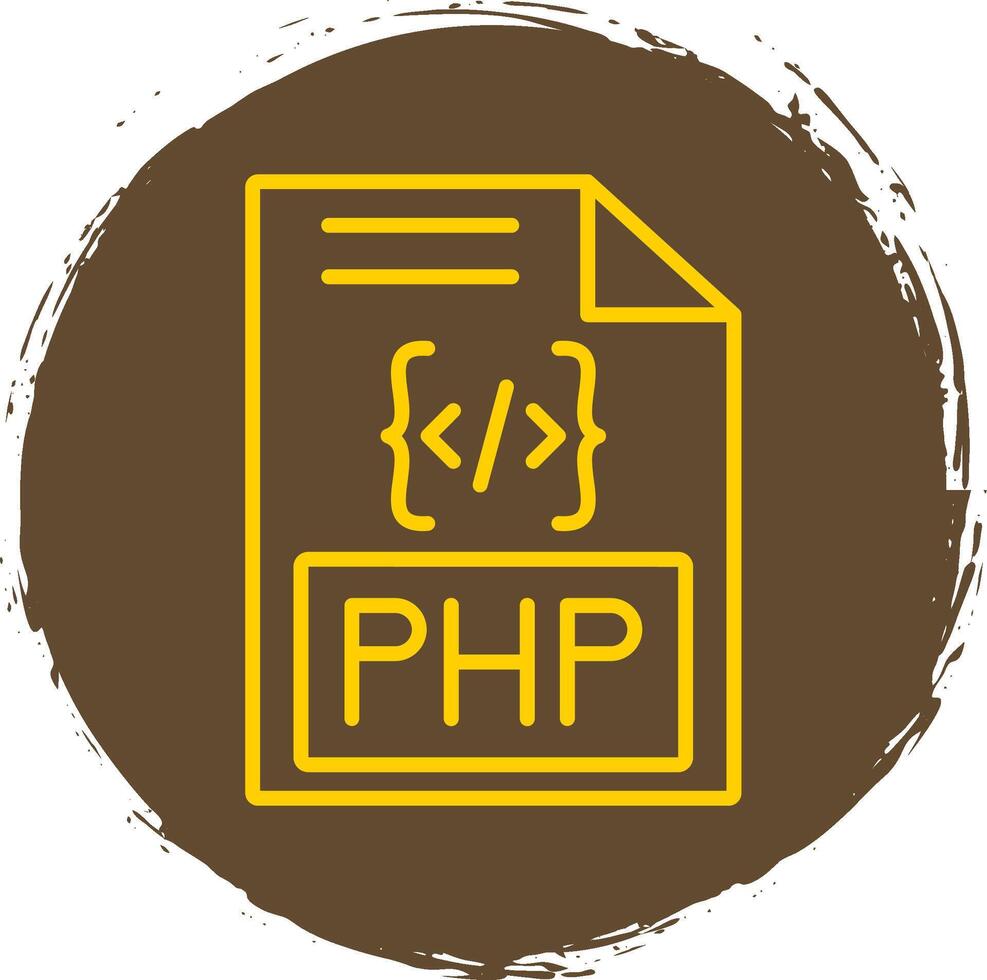 php línea circulo pegatina icono vector