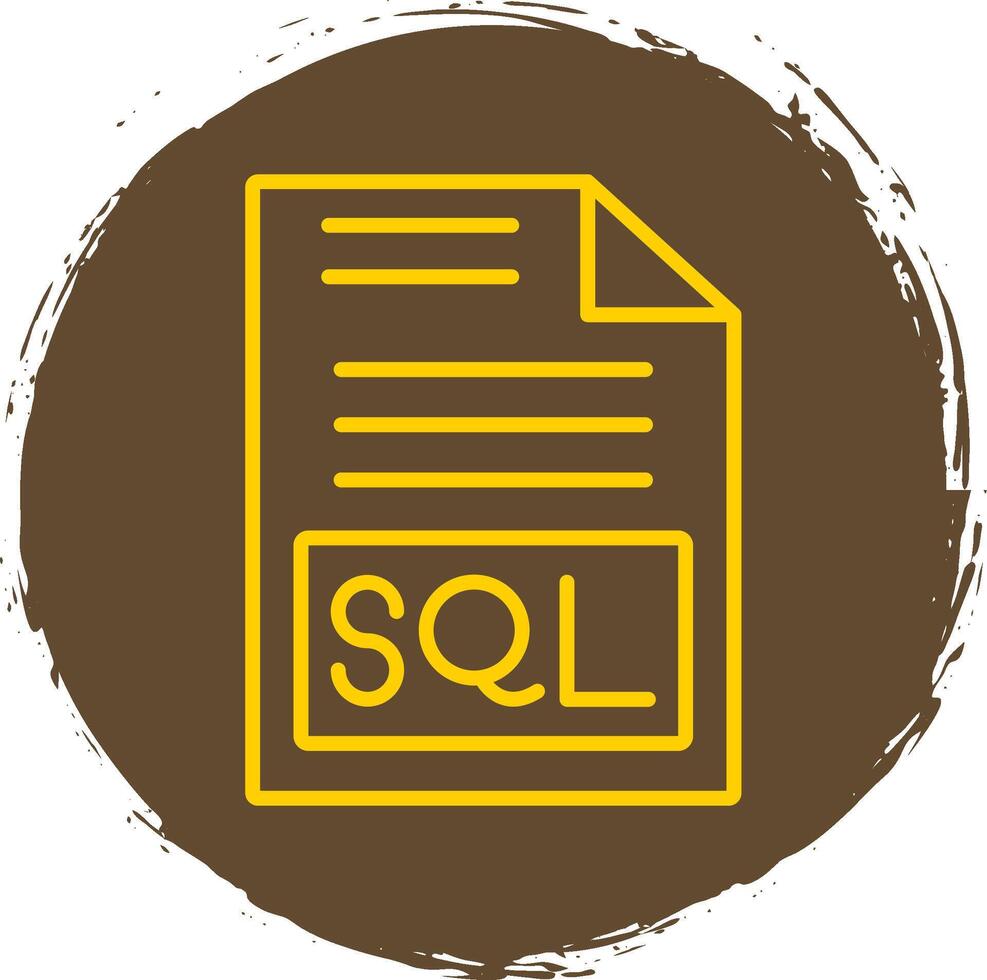 sql línea circulo pegatina icono vector