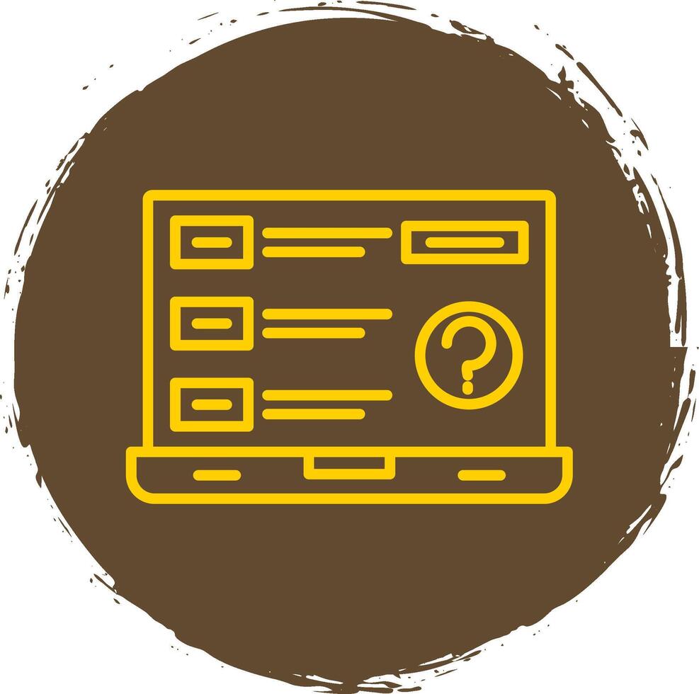 Question Line Circle Sticker Icon vector