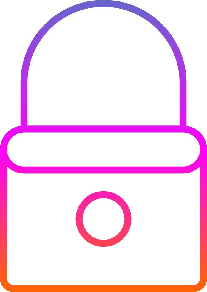 Lock Line Circle Sticker Icon vector