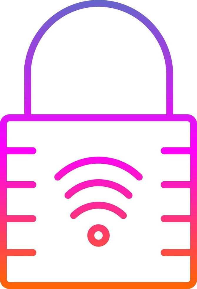 Padlock Line Circle Sticker Icon vector