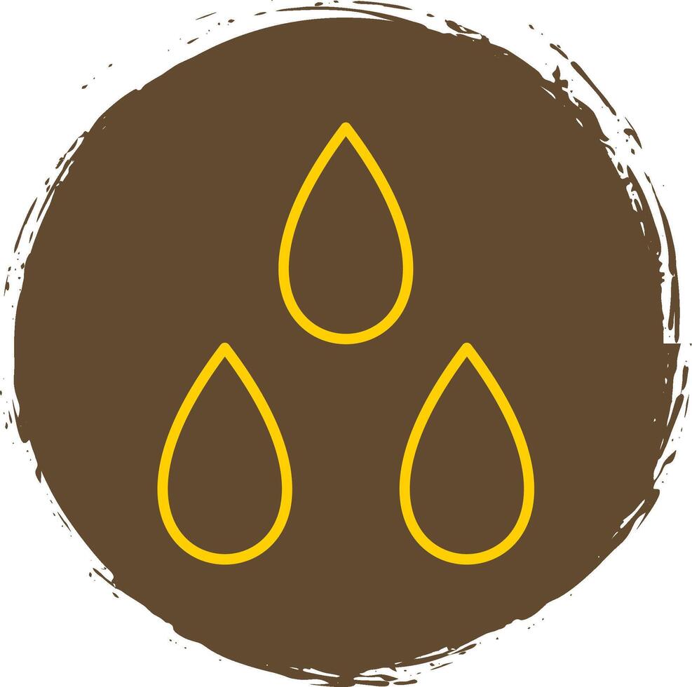 Water Drop Line Circle Sticker Icon vector