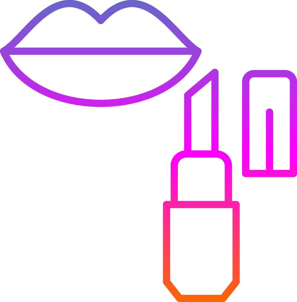 Lip Balm Line Circle Sticker Icon vector