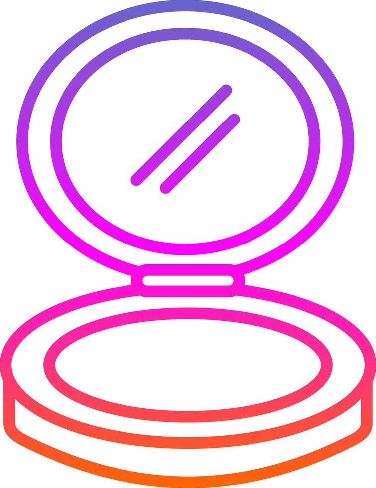 Powder Line Circle Sticker Icon vector