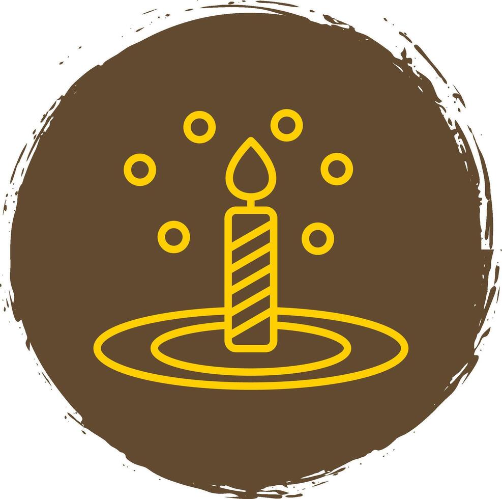 Bunsen Burner Line Circle Sticker Icon vector