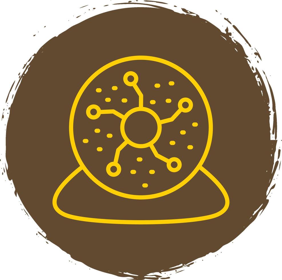 Plasma Ball Line Circle Sticker Icon vector