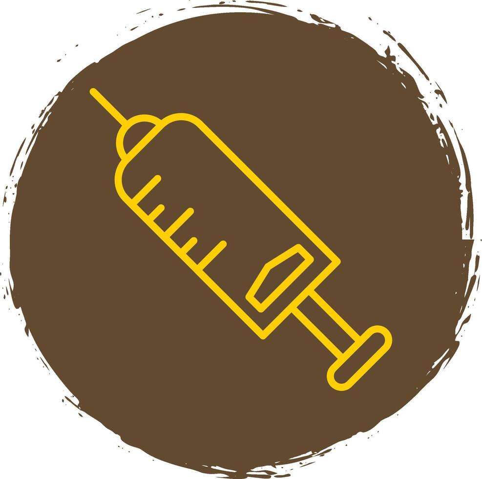 Injection Line Circle Sticker Icon vector