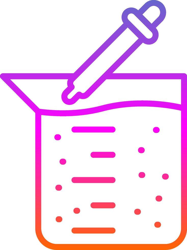 Beaker Line Circle Sticker Icon vector
