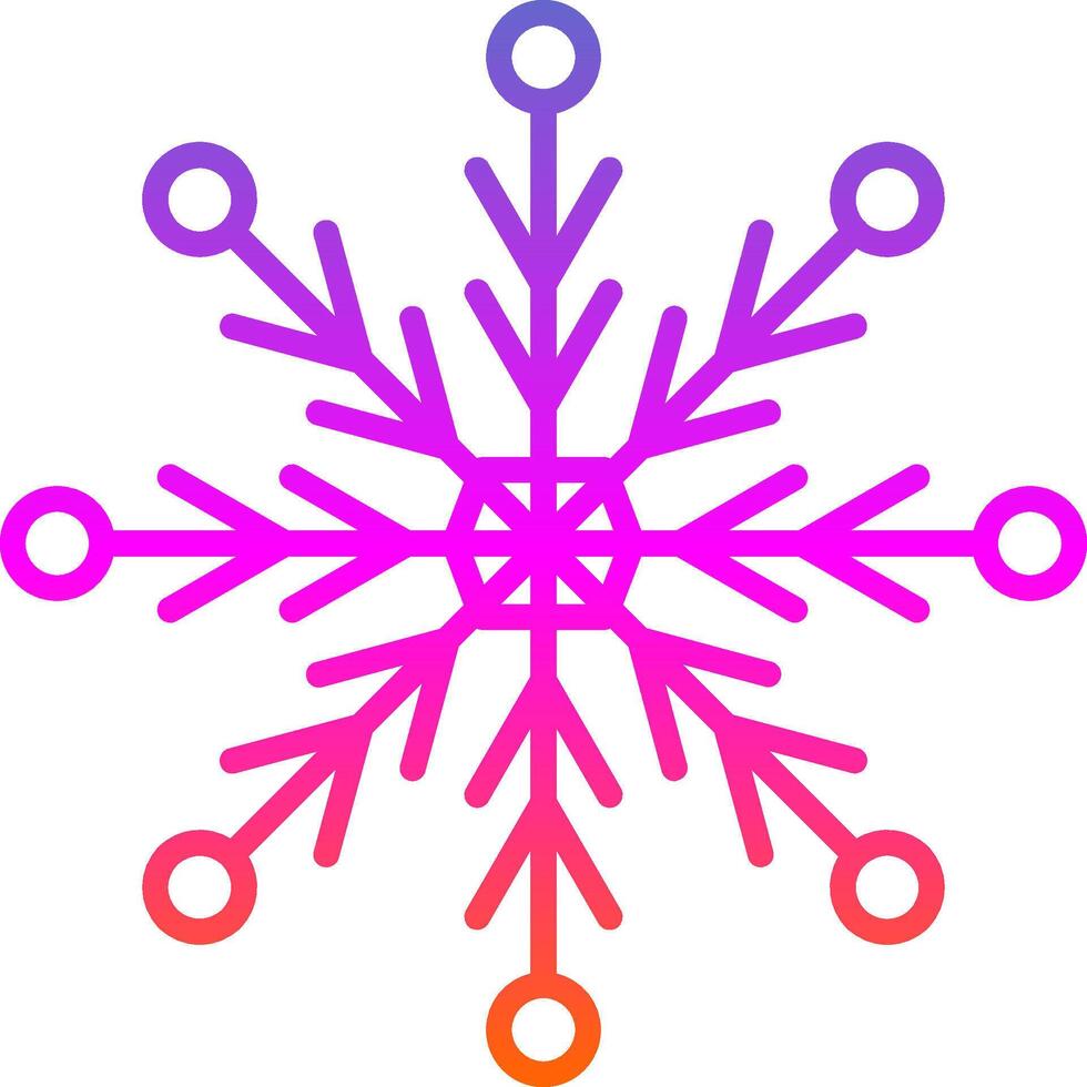 Snowflake Line Circle Sticker Icon vector