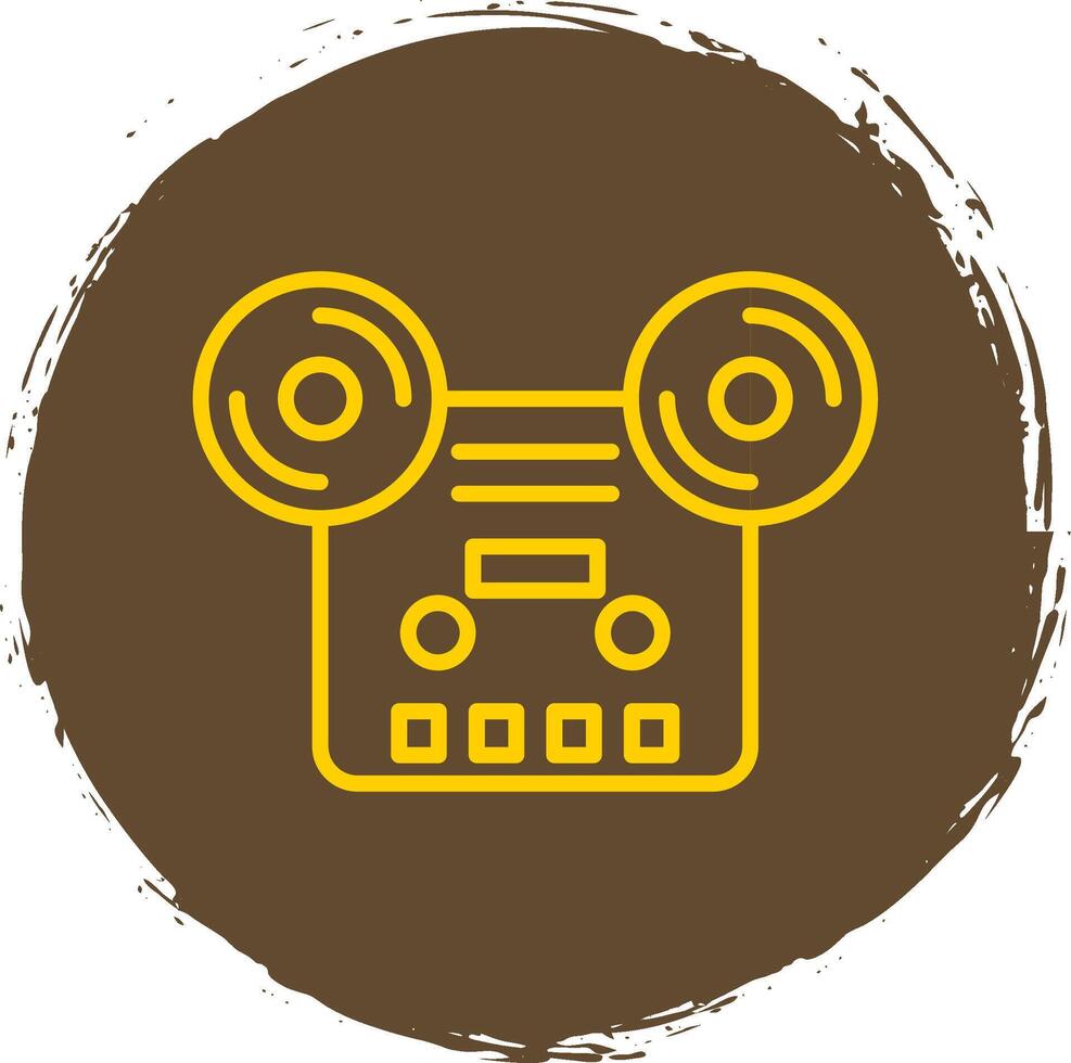 Tape Line Circle Sticker Icon vector