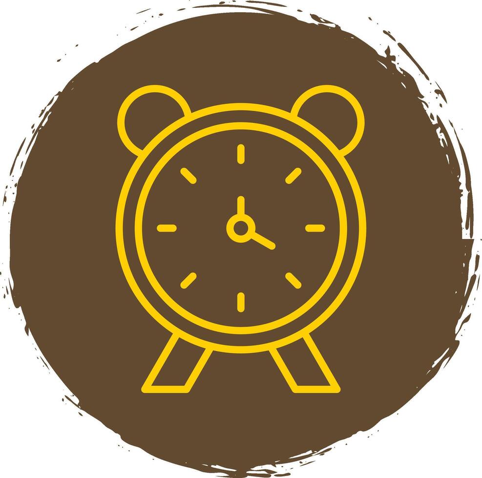 alarma reloj línea circulo pegatina icono vector