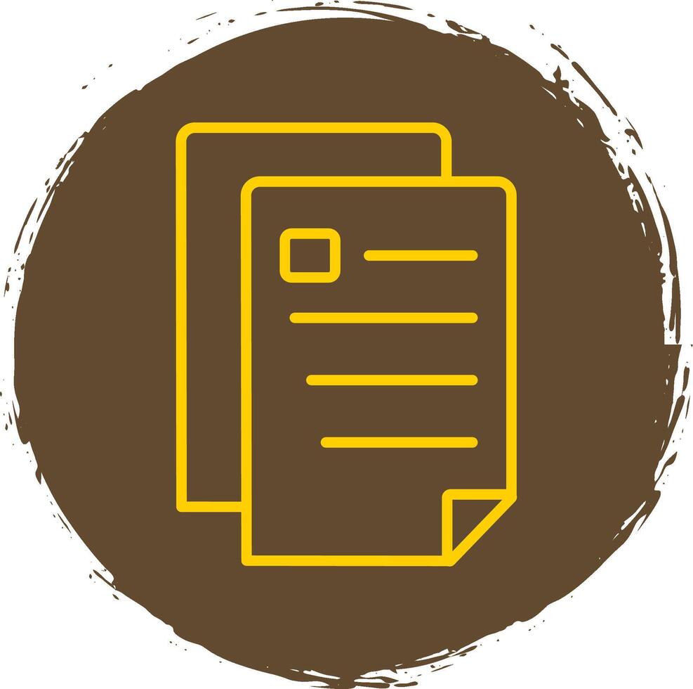 Document Line Circle Sticker Icon vector