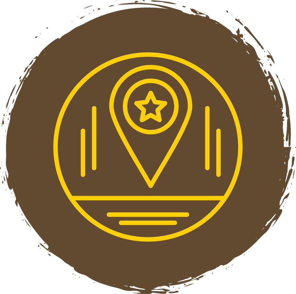 Map Marker Line Circle Sticker Icon vector