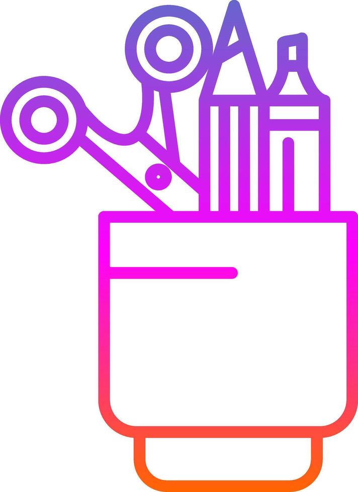 Stationery Line Circle Sticker Icon vector