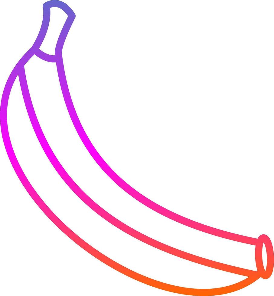 Banana Line Circle Sticker Icon vector