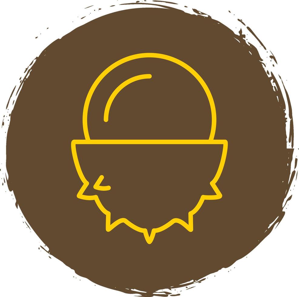 Lychee Line Circle Sticker Icon vector