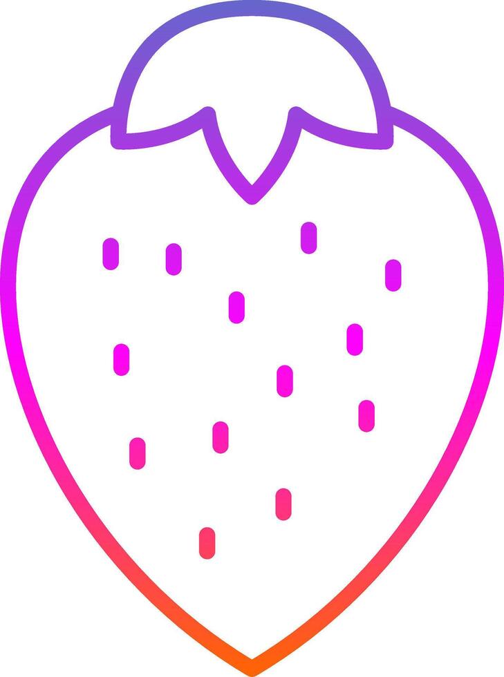 Strawberries Line Circle Sticker Icon vector