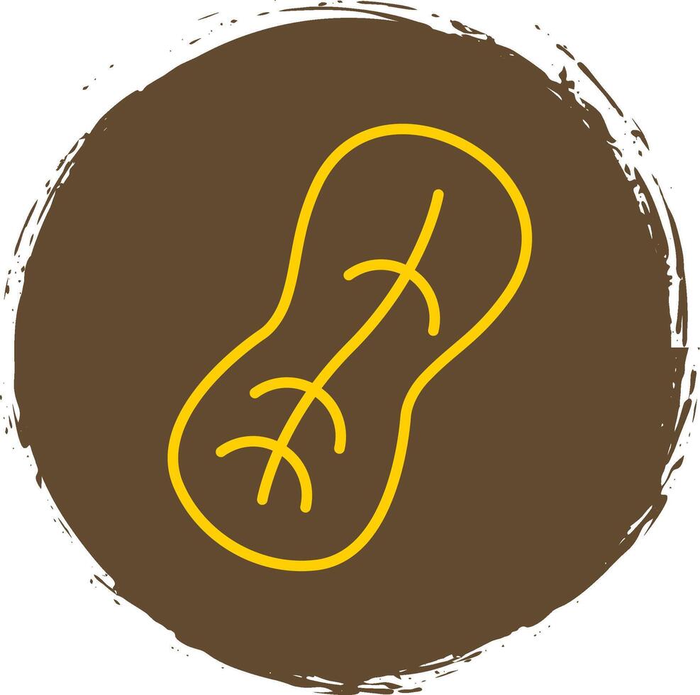 Peanut Line Circle Sticker Icon vector