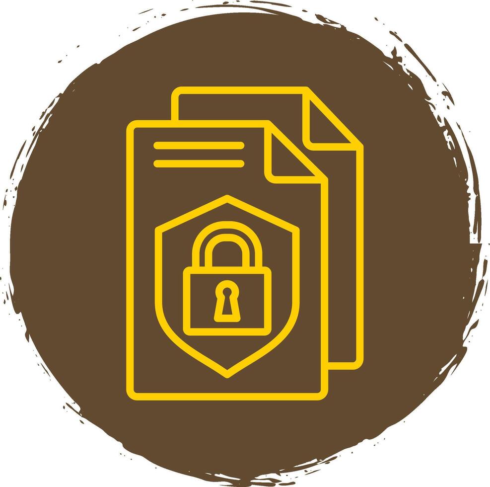 Privacy Policy Line Circle Sticker Icon vector