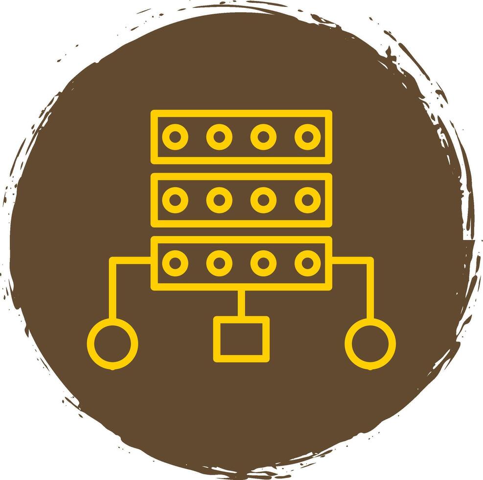 Data Structure Line Circle Sticker Icon vector