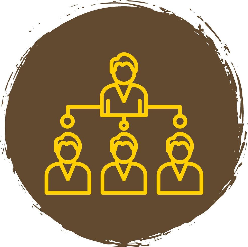Company Structure Line Circle Sticker Icon vector